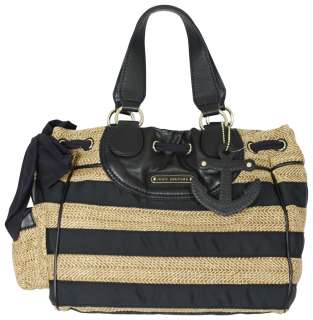 Juicy Couture Lurex Sunday Straw Daydreamer Stripe Handbag Tote New 
