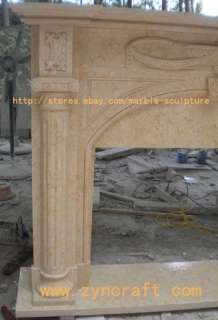 marble Fireplace Mantel mantle surround polished nature solid Gold 