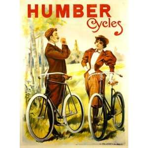    Humber Cycles Giclee Vintage Bicycle Poster 