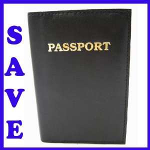  Leather RFID Blocking Passport Case Holder Cover Access Reader 