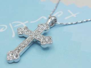   gold plated use Swarovski Crystal cross womens Necklace N12  