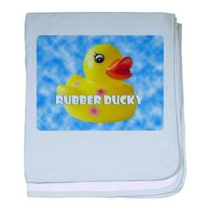    Baby Blanket Sky Blue Rubber Ducky Girl HD 