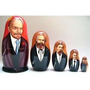  Russian Political Nesting Doll Creators of Communism Lenin 