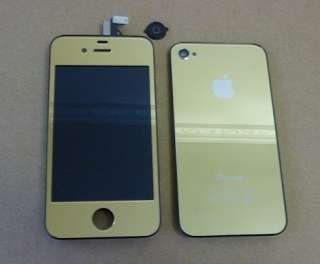 Gold Mirror iPhone 4 LCD Screen Display with Touch Screen Digitizer x 