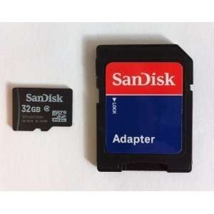  SanDisk 32GB MicroSDHC High Speed Class 4 Card with 