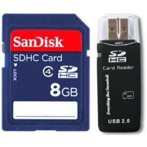  SanDisk 8GB SDHC High Capacity Memory Card SD HC with 