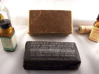 WW2 JUNGLE FIRST AID POUCH AND CONTENTS  