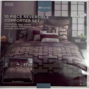  Home 10pc Reversible Bed Set Rust   King