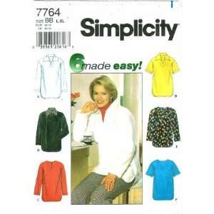  Simplicity 7764 Sewing Pattern Misses Pullover Tunic Size 