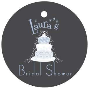 Wedding Favors Blue Wedding Cake Design Circle Shaped Personalized 