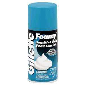 Gillette Foamy Shaving Cream, Sensitive Skin 11oz. (Pack 