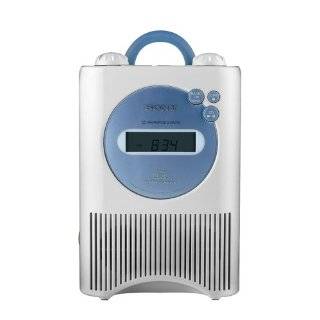 Sony ICF CD73W AM/FM/Weather Shower CD Clock Radio   White by Sony