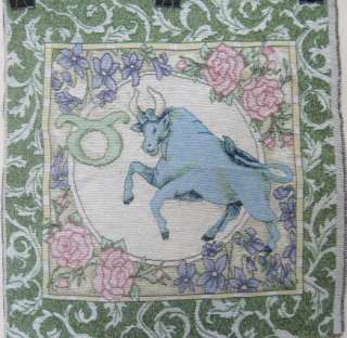   Taurus Floral Jacquard Tapestry Fabric Panel 17 square pillow  