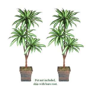   Tripled Artificial Palm Tres Silk Plants, with No Pot,