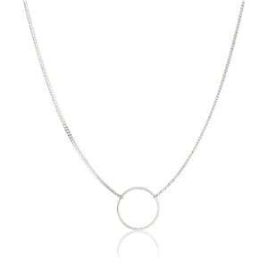   Moving Shapes Sterling Silver Medium Circle Necklace Jewelry