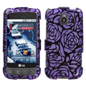  LG Optimus S LS670 Rose Purple/Black (2D Silver) Hard Case 