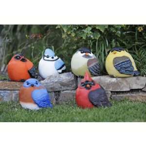  Audubon Birds Singing Resin Garden Statues   6 Assortment 