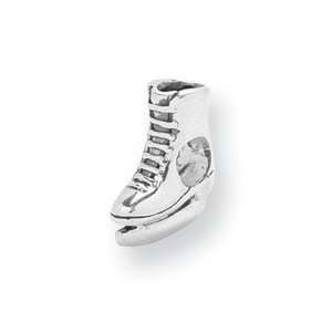  Sterling Silver Reflections Ice Skate Bead QRS346 Jewelry