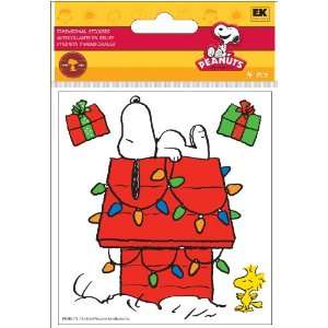  Peanuts Dimensional Sticker, Snoopy Christmas House Arts 