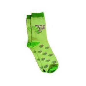  Socks Girls Frog/Lillypad (Green) 