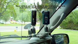 Dash Cam Dashboard Video Photo Car Camera Mount   Sticky Pod 
