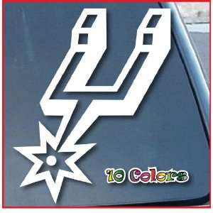 San Antonio Spurs Car Window Vinyl Decal Sticker 4 Tall (Color White 