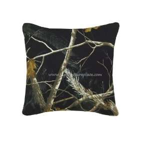  Realtree All Purpose Black and White Square Pillow