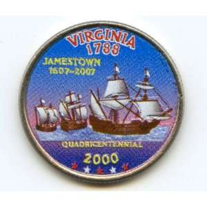 State Quarters Colorized Virginia 2000