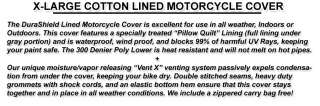 Lined Motorcycle Cover for Harley Road Glide FLTR    2N 