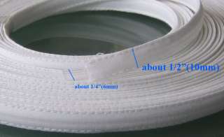 10yds cotton Covered plastic Poly Boning 1/4 White  