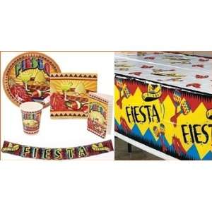  Party Kit  Includes Fiesta Plates cups napkins banner tablecloth 
