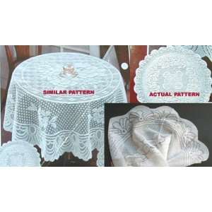  White Lace Tablecloth   36 Round