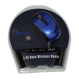 ASleek Blue Wireless Notebook Laptop Mouse 2.4G  