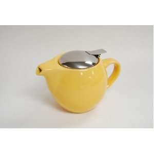 16 oz Ceramic Teapot with S/S Lid & Infuser   Yellow  