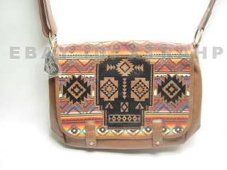 Loungefly Aztec Print Cross Messenger Body Bag Faux Leather *MUST 