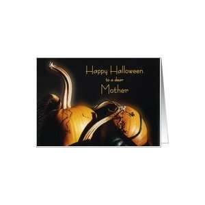 Happy Halloween Mother, Orange pumpkins in basket with shadows and 