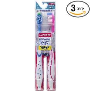   Soft Full Head Toothbrushes Twin Pack (Pack of 3) 6 Toothbrushes Total