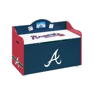  Atlanta Braves Wood Wooden Toy Box Chest