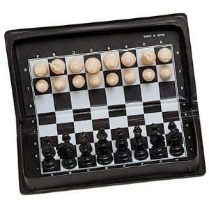   and Cream Plastic Magnetic Folding Travel Chess Set Toys & Games