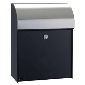  Allux PS200 Locking Wall Mount Mailbox   Black with 