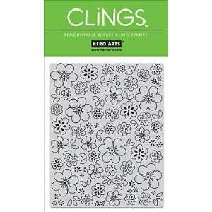    Cling Rubber Stamps Flower Wallpaper Arts, Crafts & Sewing