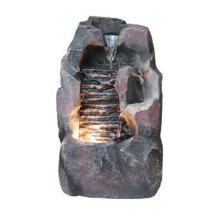 Rock Mountain Indoor Water Fountain with Tube Light 