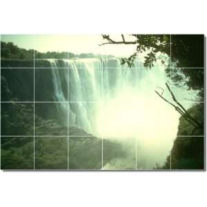  Waterfalls Photo Shower Tile Mural 23  48x72 using (24 