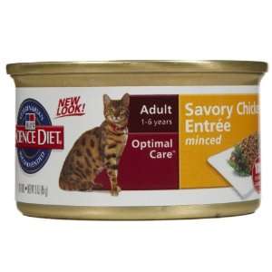 Science Diet Adult Optimal Care Savory Chicken Entree Minced Canned Ca