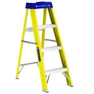 Louisville Ladder FS2004 250 Pound Duty Rating Fiberglass Step Ladder 