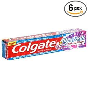   Toothpaste, With Mini Breath Strips, Whitening, Kiss Me Mint, 6 oz