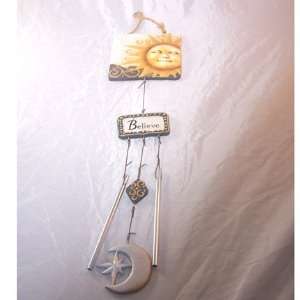  Sunshine Face Windchime with Sun and Moon Design 