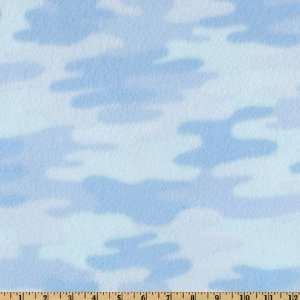  Wide WinterFleece Blue Camo Fabric By The Yard Arts, Crafts & Sewing