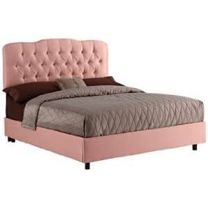  Wood Rose Shantung Tufted Bed (Twin)