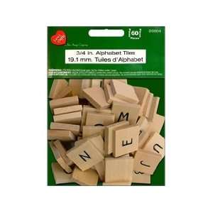  Laras Painted Wood Alphabet Tiles .75 60pc (3 Pack 